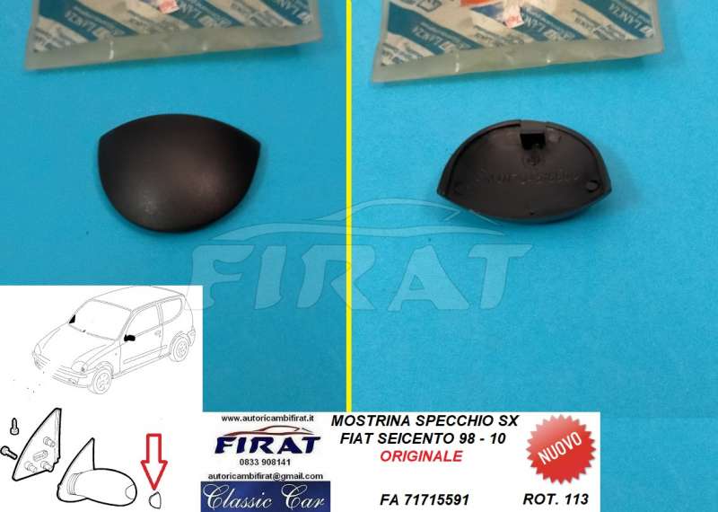 MOSTRINA SPECCHIO FIAT SEICENTO SX (71715591)